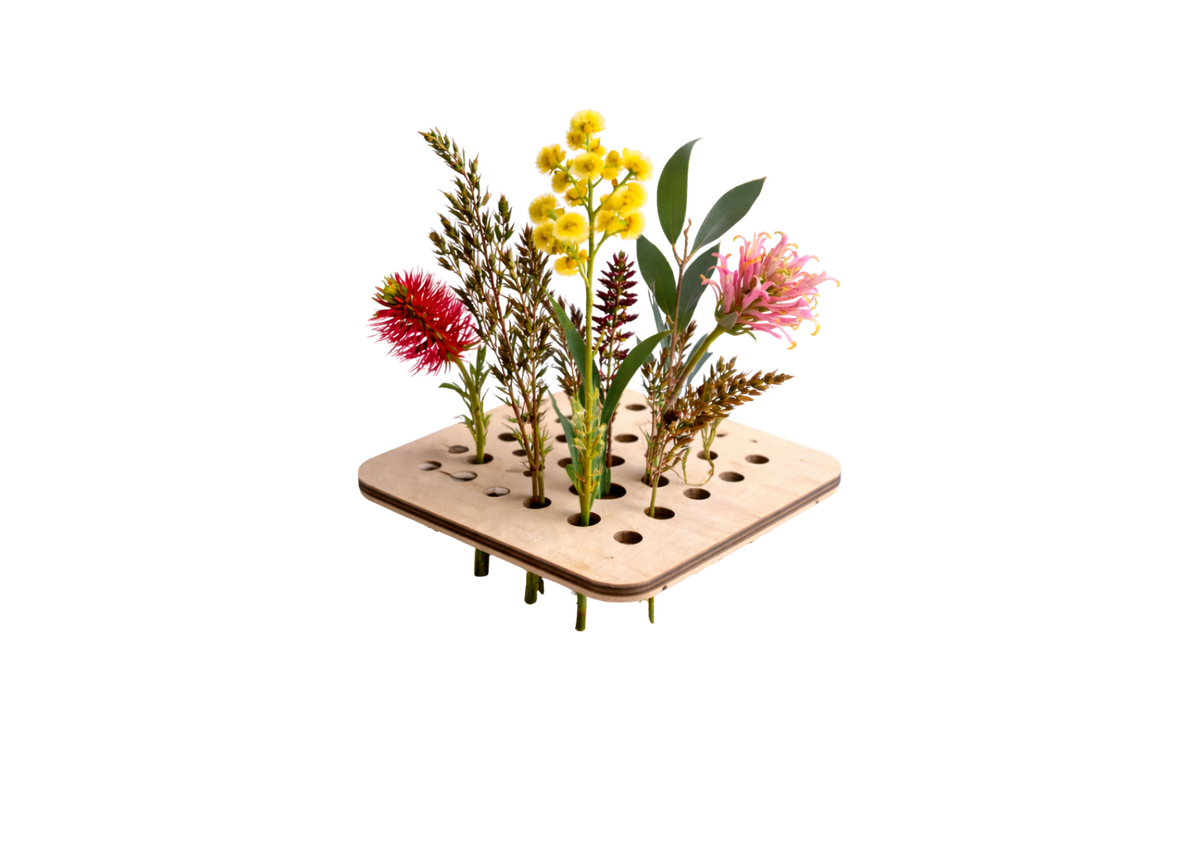 BUSH BLOOMS WEAVING SHAPES - CREATE WITH FLOWERS & LEAVES
