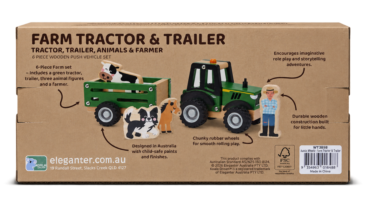 BUSH BUDDIES FARM TRACTOR WITH ANIMALS